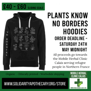 Plants Know No Borders Hoodies (sliding-scale fundraiser)