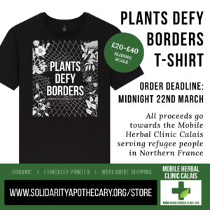 Plants Defy Borders T-shirts (sliding-scale fundraiser £20 - £40)